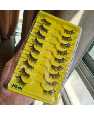 HA04 - رموش تركيب شعر منك نص جفن 9 أزواج