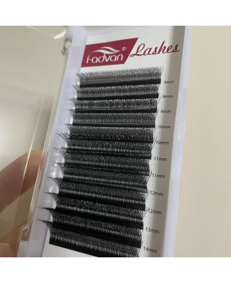 رموش بناء – 8D W Lashes – الطول 8 إلى 15 مل – السماكة 0.07 مل – إنحناء C