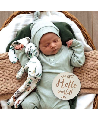 بطاقة Hello World خشب طبيعي