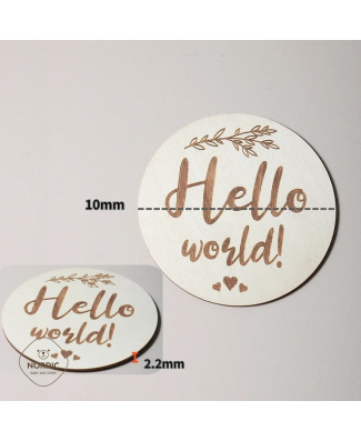 بطاقة Hello World خشب طبيعي