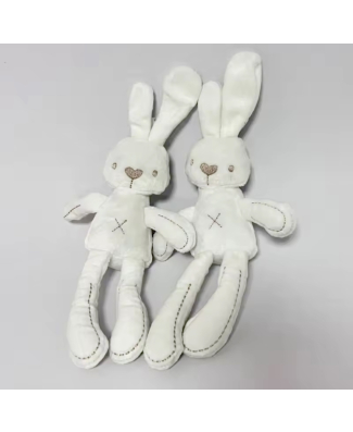DOLOLO دمية اطفال ارنب ابيض ارجل طويلة 25 cm
