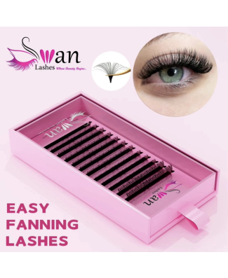 Swan Easy Fan Lashes - Length: 8-15 - Thickness: 0.07 - Type CC