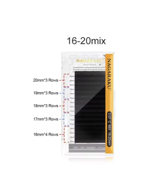 Naqaraku Classic Lashes - Thickness: 0.07 - Length: 16-20 - Type B