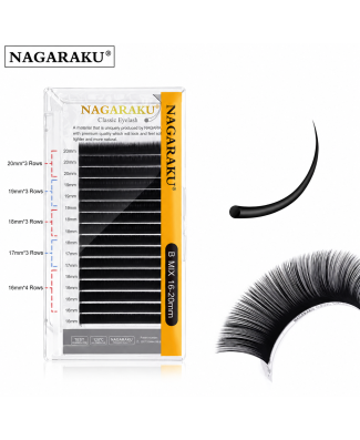 Naqaraku Classic Lashes - Thickness: 0.07 - Length: 16-20 - Type B