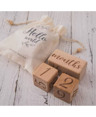 Wooden milestone blocks