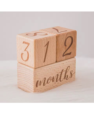 Wooden milestone blocks