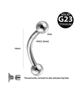 حلق صرة تيتانيوم رقم 23TIBR003-10