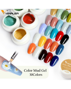 طقم ألوان مناكير جامدة (V21-V50)  30 لون 5 غرام (Venalisa)