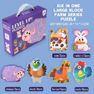 Puzzle أشكال حيوانات المزرعة